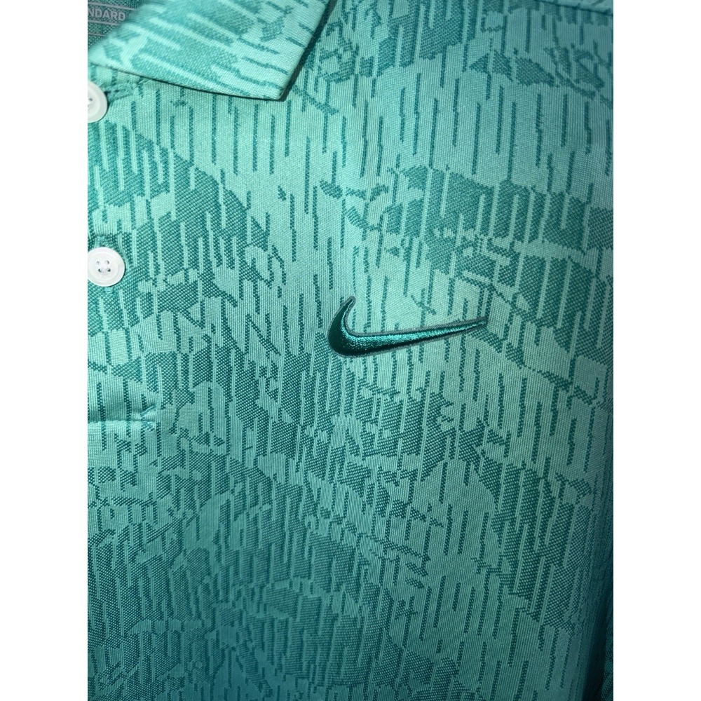 Nike Dri Fit Vapor Golf Polo Green Camouflage Men's M BV0478 Short Sleeve Shirt - Picture 2 of 8